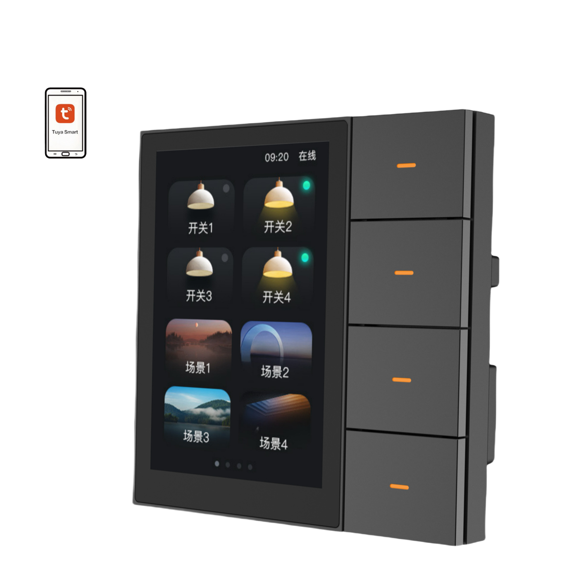 Smart Home Panel - 4 Gang Zigbee Smart Life Smart
