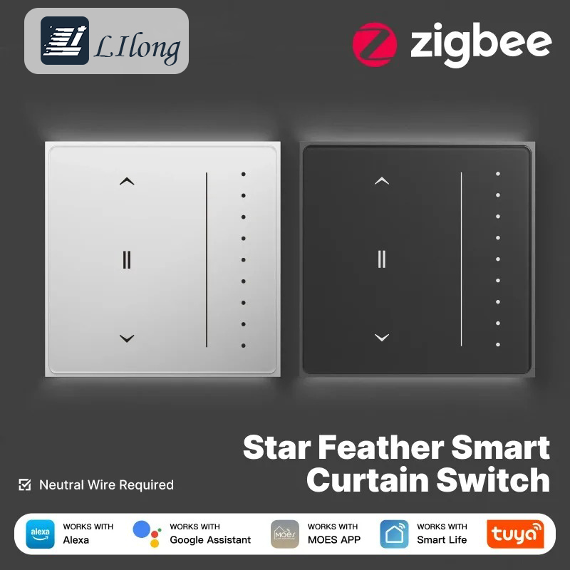 Smart Home Panel - ZigBee Smart Curtain Switch US/EU Tuya