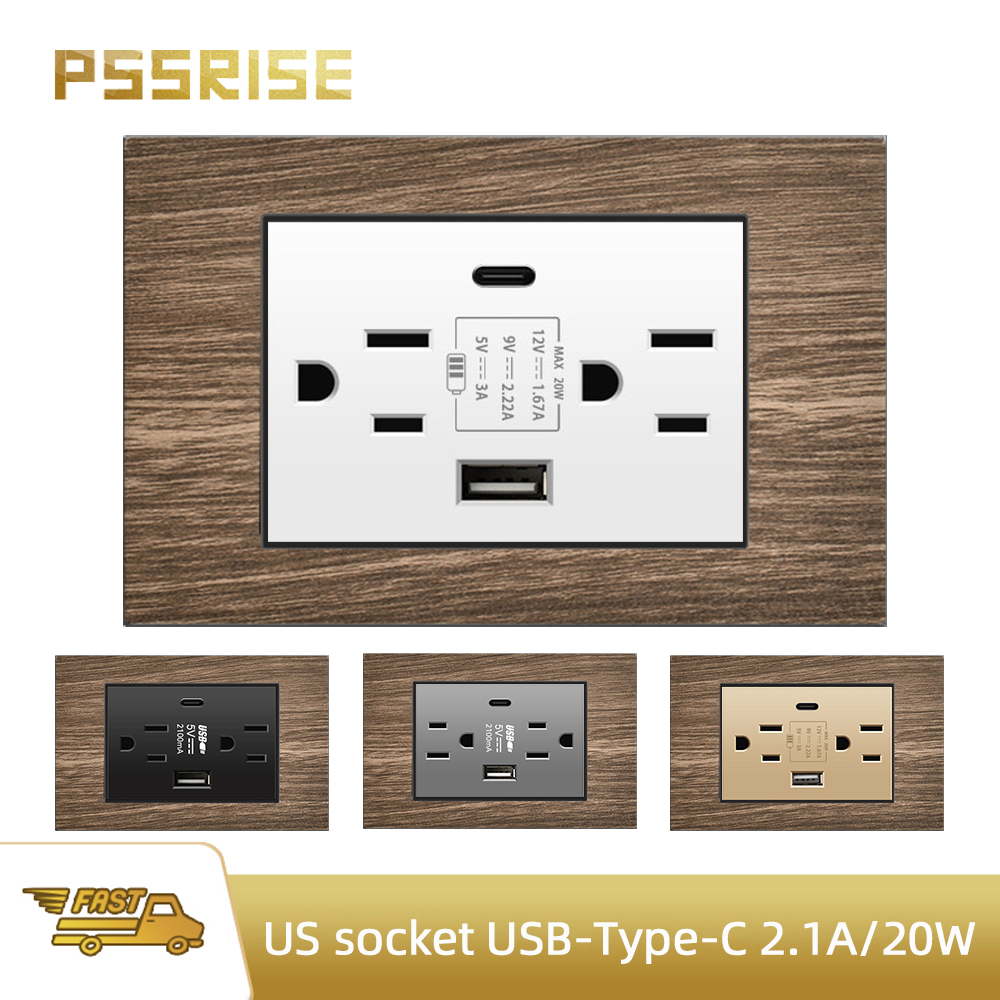 Smart Home Panel - PSSRISE US Standard 118mm USB Type-c