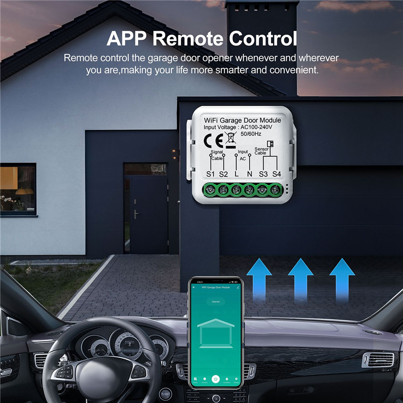 Smart Garage Door Opener - T35C Tuya Smart WiFi Garage Door