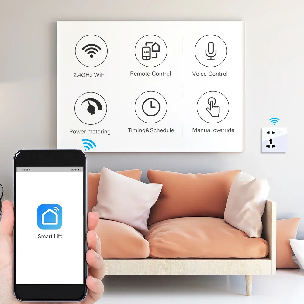 Customized Smart WiFi Wall Soc - Smart Home Panel avaliação e preço
