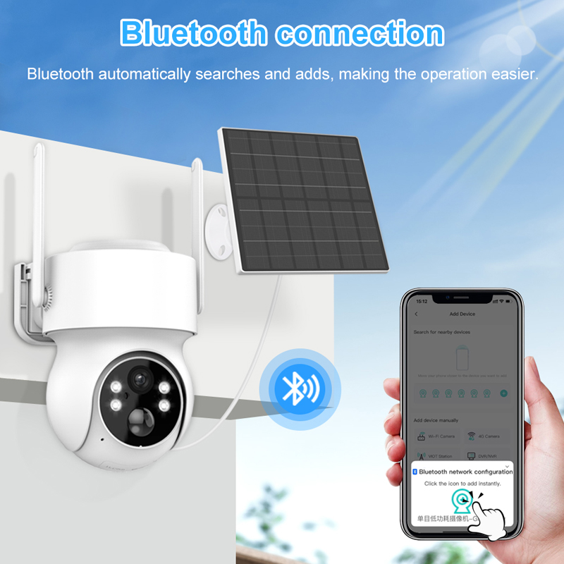 Smar Solar Panel PTZ IP Camera - Smart Home Outdoor Camera avaliação e preço
