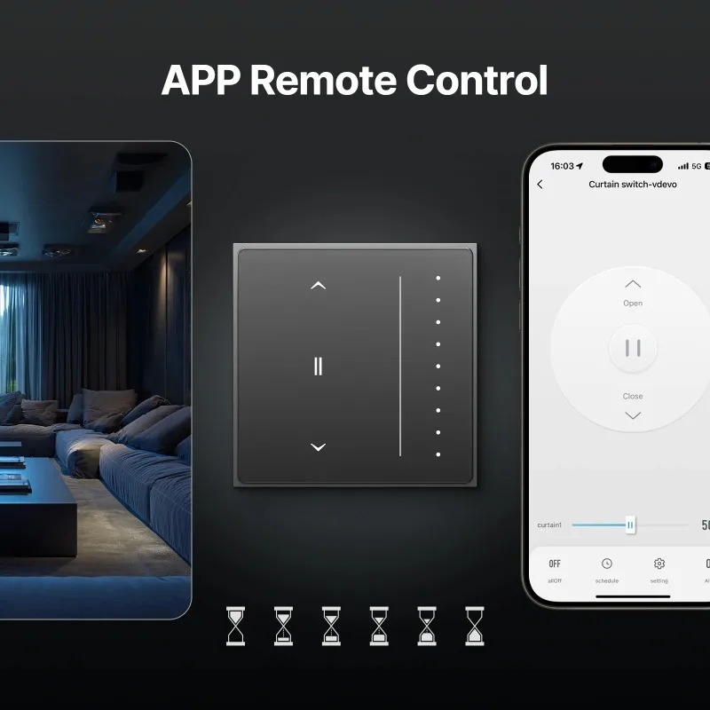 ZigBee Smart Curtain Switch US - Smart Home Panel avaliação e preço