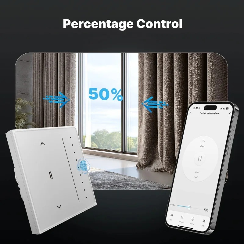 ZigBee Smart Curtain Switch US - Smart Home Panel avaliação e preço