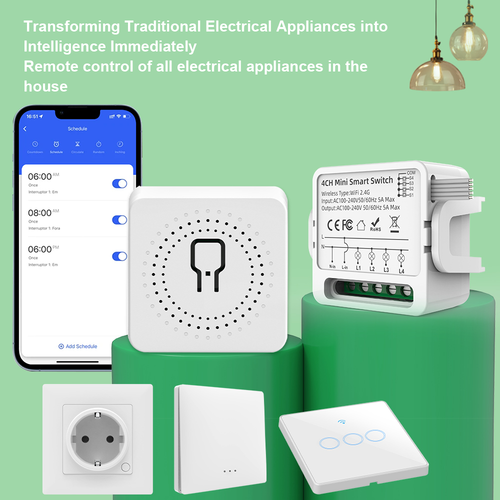 Tuya WiFi Smart Switch 1/2/3/4 - Smart Home Sistem avaliação e preço