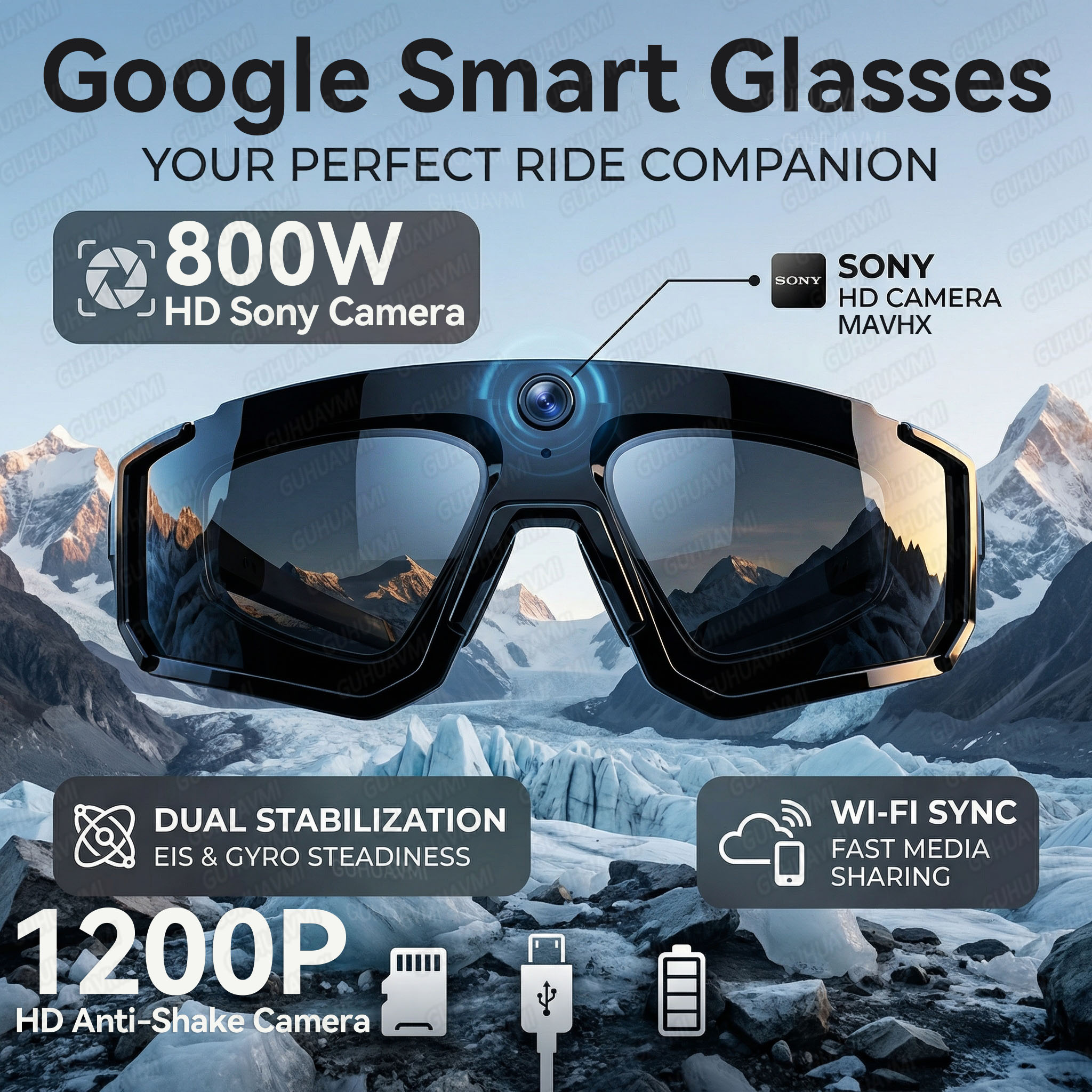 Smart AI Camera Glasses 1200P  - Smart Home Outdoor Camera avaliação e preço