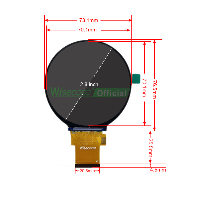 Wisecoco 2.8 Inch Round Displa - Smart Home Utilities avaliação e preço