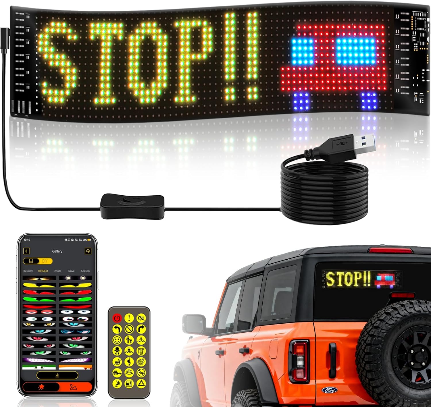 LED Car Sign Flexible LED Matr - Smart Bulb avaliação e preço