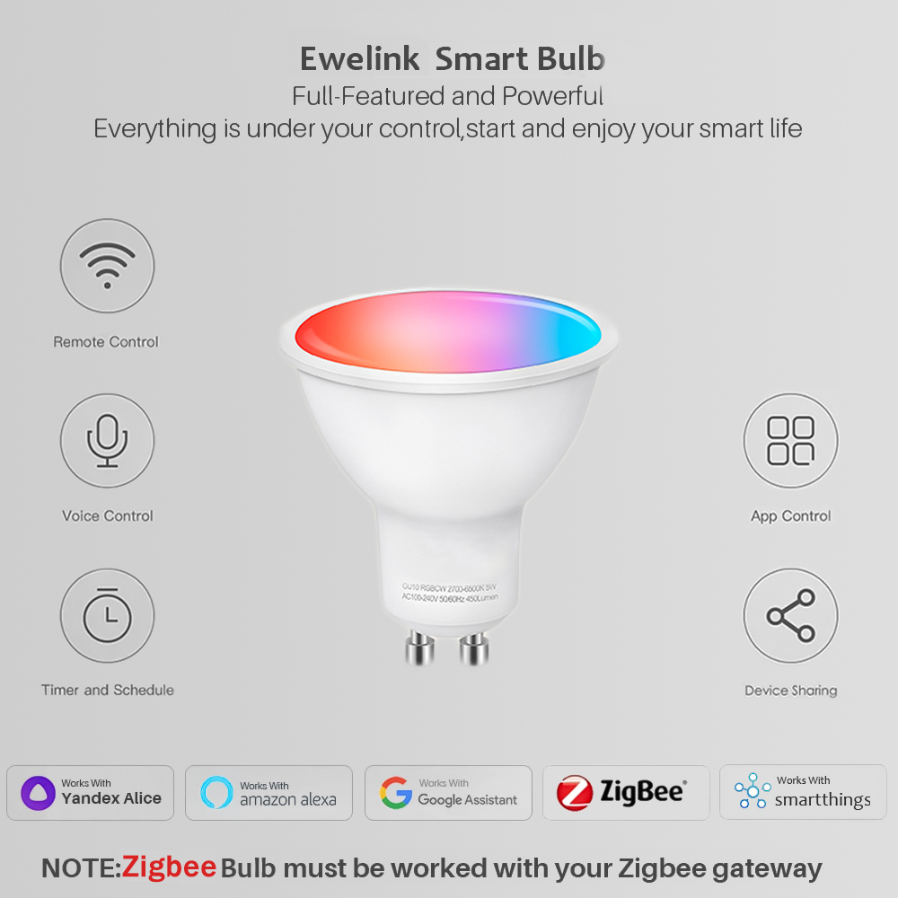 Ewelink GU10 Zigbee LED Bulbs  - Smart Bulb avaliação e preço