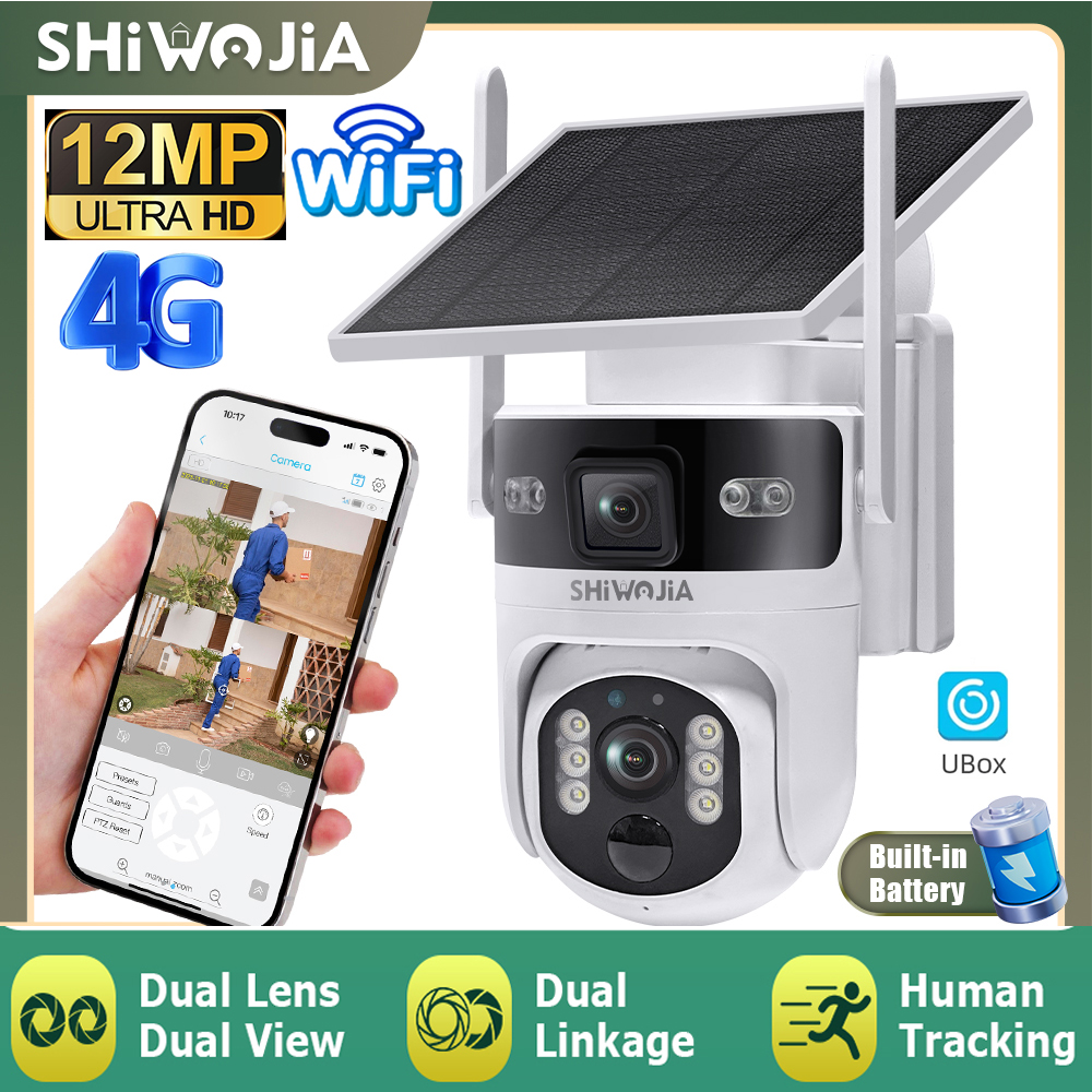 SHIWOJIA 4G LTE Solar Security - Smart Home Outdoor Camera avaliação e preço
