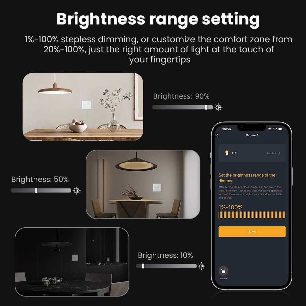 AVATTO WiFi 1/2 Gang Smart Dim - Smart Home Panel avaliação e preço