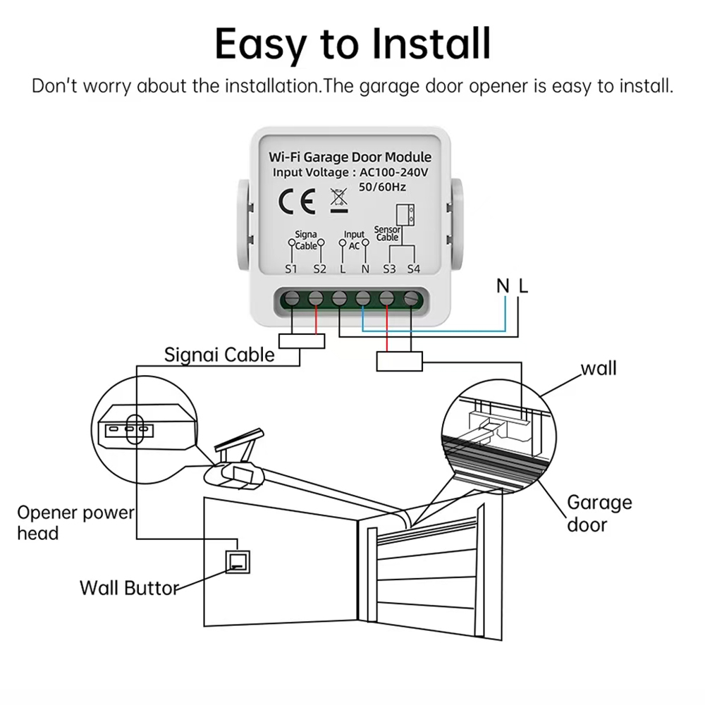 WiFi garage door controller fo - Smart Garage Door Opener avaliação e preço