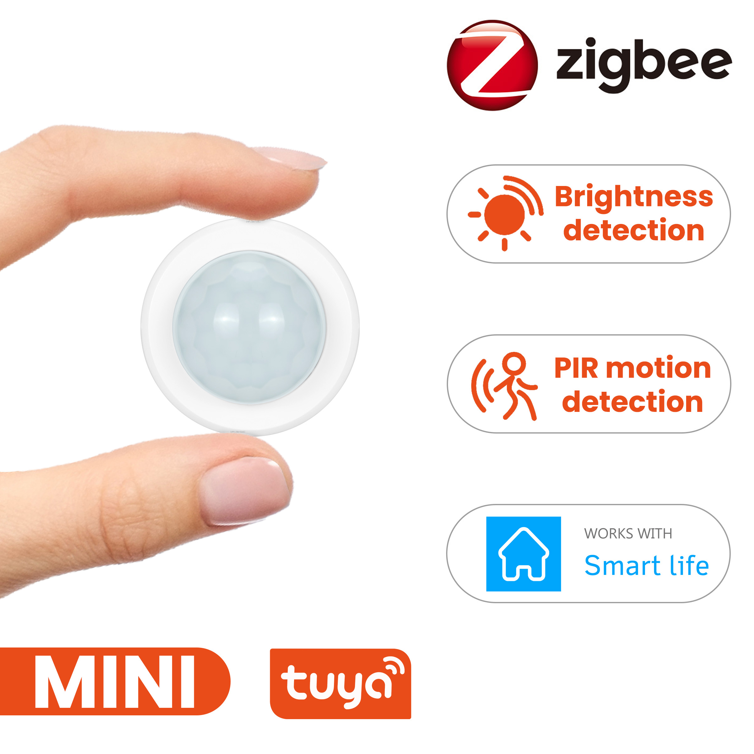 Zigbee 3.0 Mini PIR Motion Mov - Zigbee Motion Sensor avaliação e preço