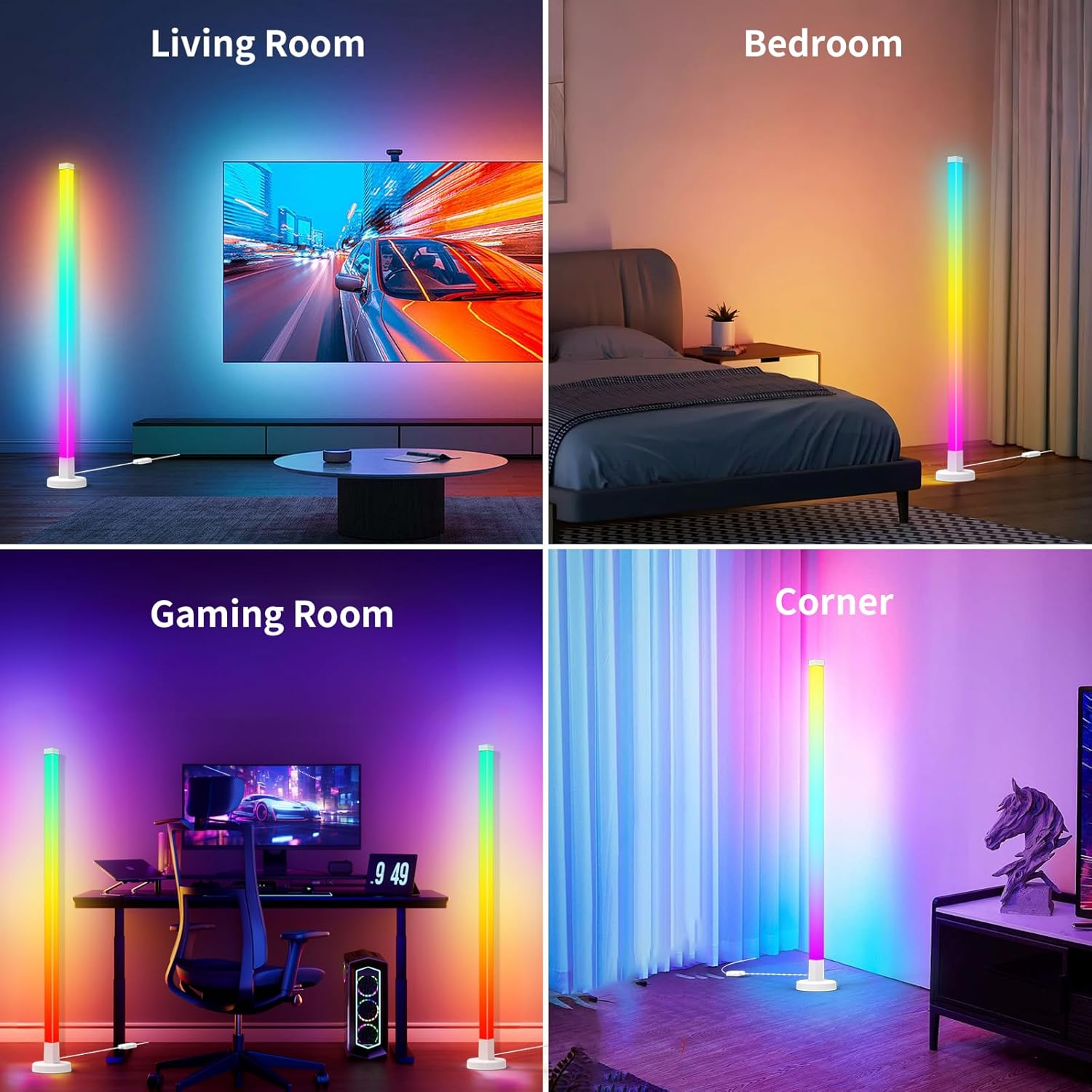 Corner Floor Lamp Smart RGB Co - Smart Bulb avaliação e preço
