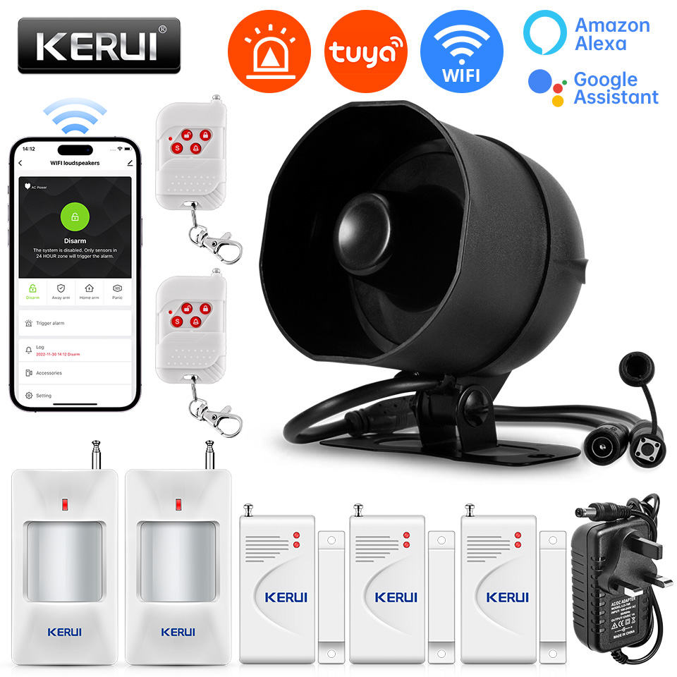 KERUI 120db Siren Alarm System - Smart Home Demo Kit avaliação e preço