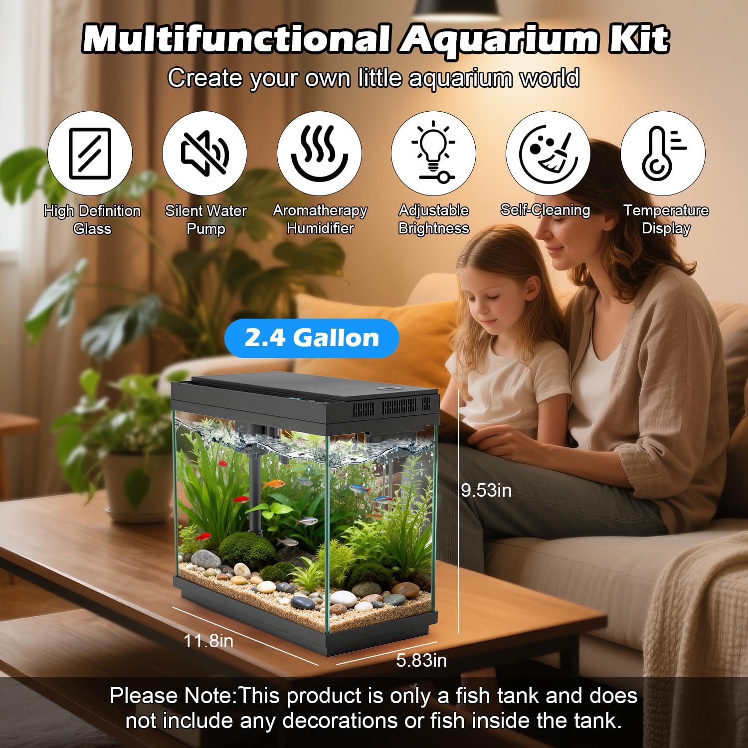 Smart 2.4 Gal Aquarium Kit: Si - Smart Humidifier avaliação e preço