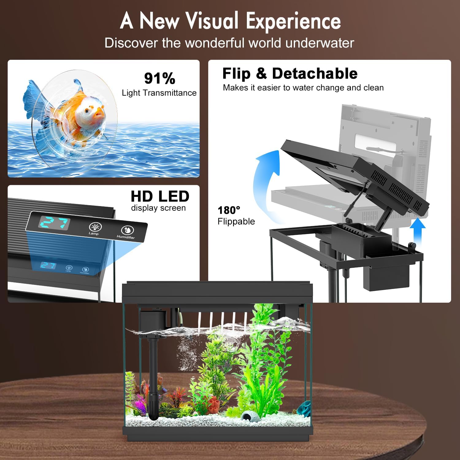 Smart 2.4 Gal Aquarium Kit: Si - Smart Humidifier avaliação e preço