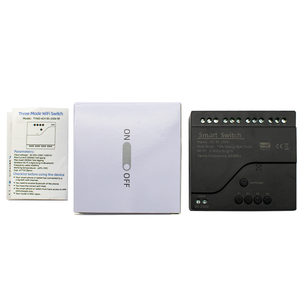 Black Style Tuya 4CH Wifi Smar - Smart Home Utilities avaliação e preço