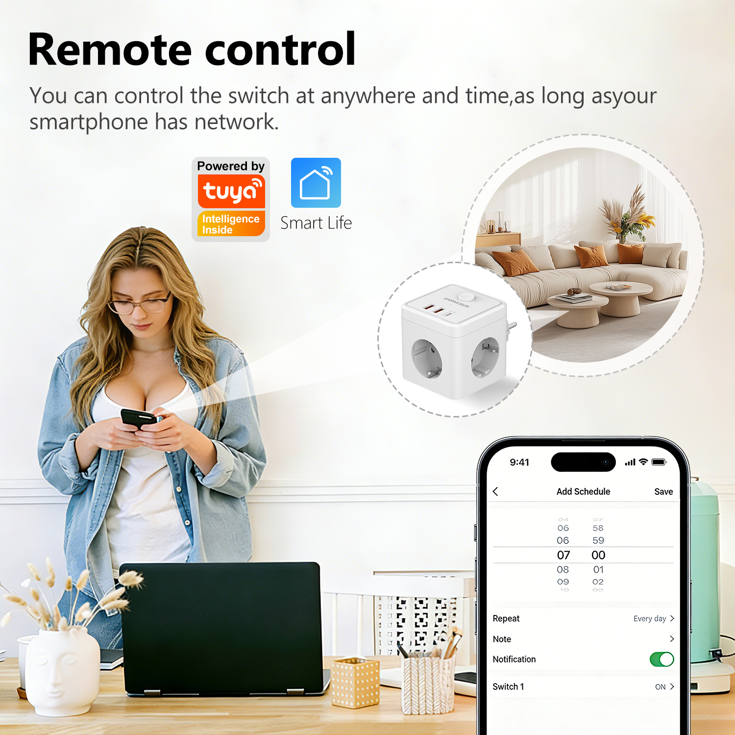 3 EU Plug 2 USB-A 1 Type-C Por - Smart Home Utilities avaliação e preço