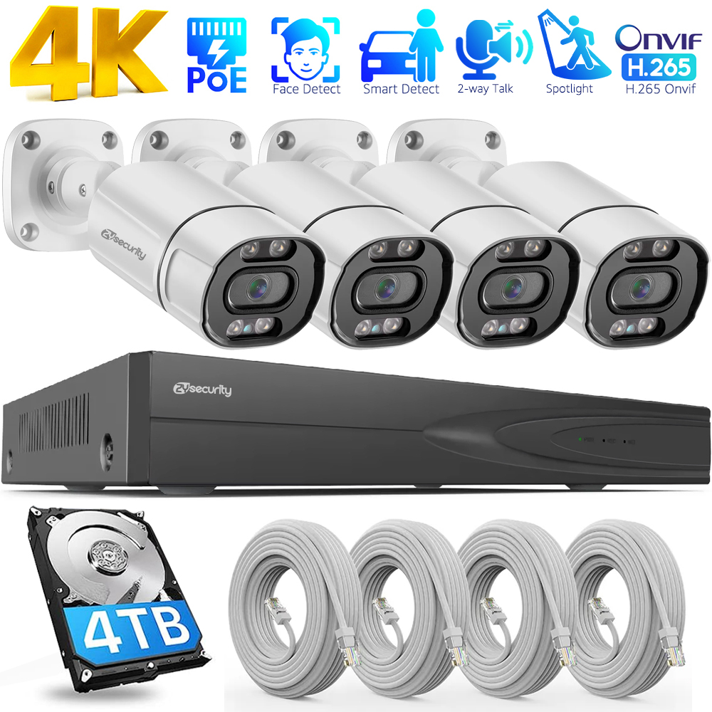 4K PoE Security Camera System  - Smart Home Outdoor Camera avaliação e preço