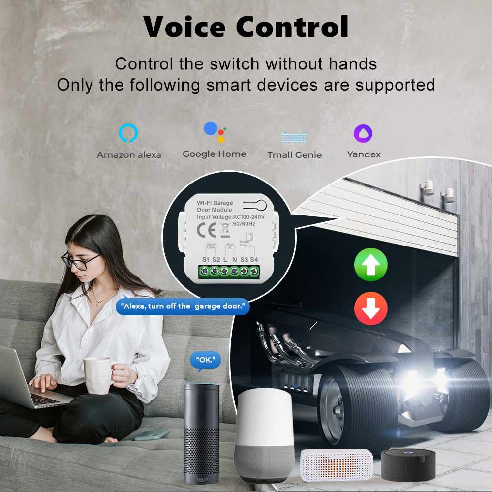 Smart Tuya WiFi Garage Door Sw - Smart Garage Door Opener avaliação e preço