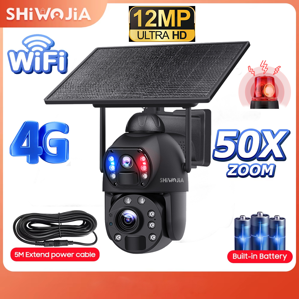 SHIWOJIA 50X ZOOM Solar Camera - Smart Home Outdoor Camera avaliação e preço