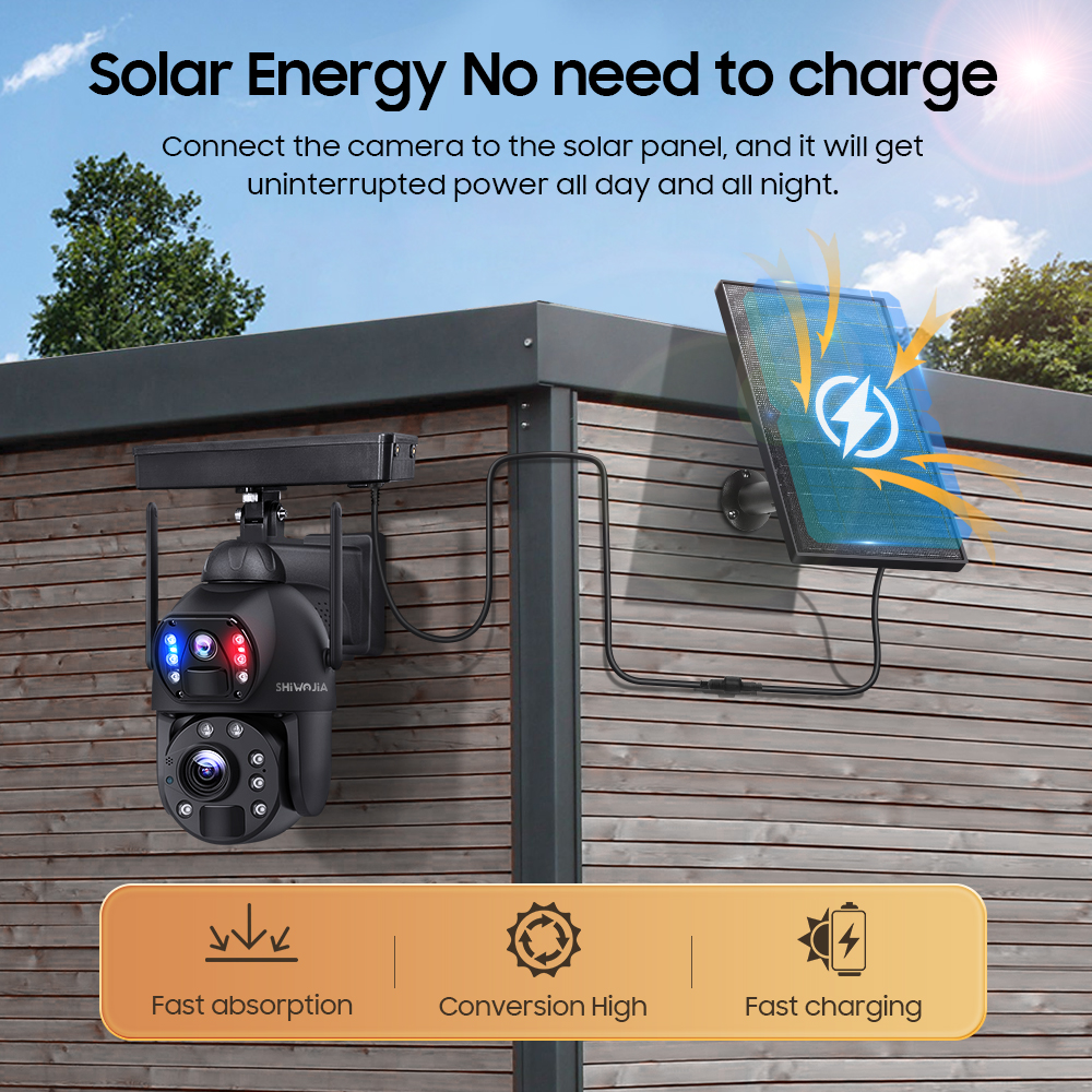 SHIWOJIA 50X ZOOM Solar Camera - Smart Home Outdoor Camera avaliação e preço
