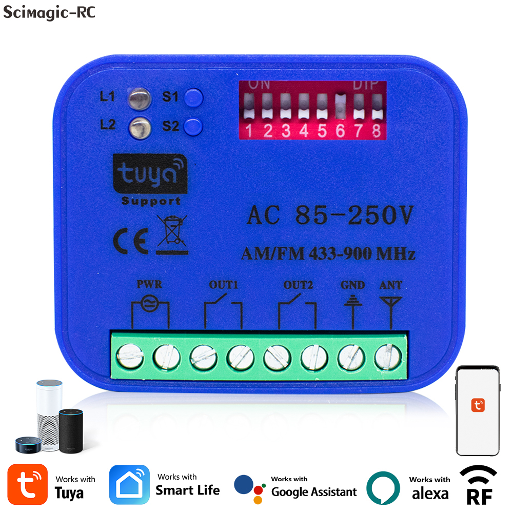 2CH 433-868MHz WiFi Garage Doo - Smart Garage Door Opener avaliação e preço