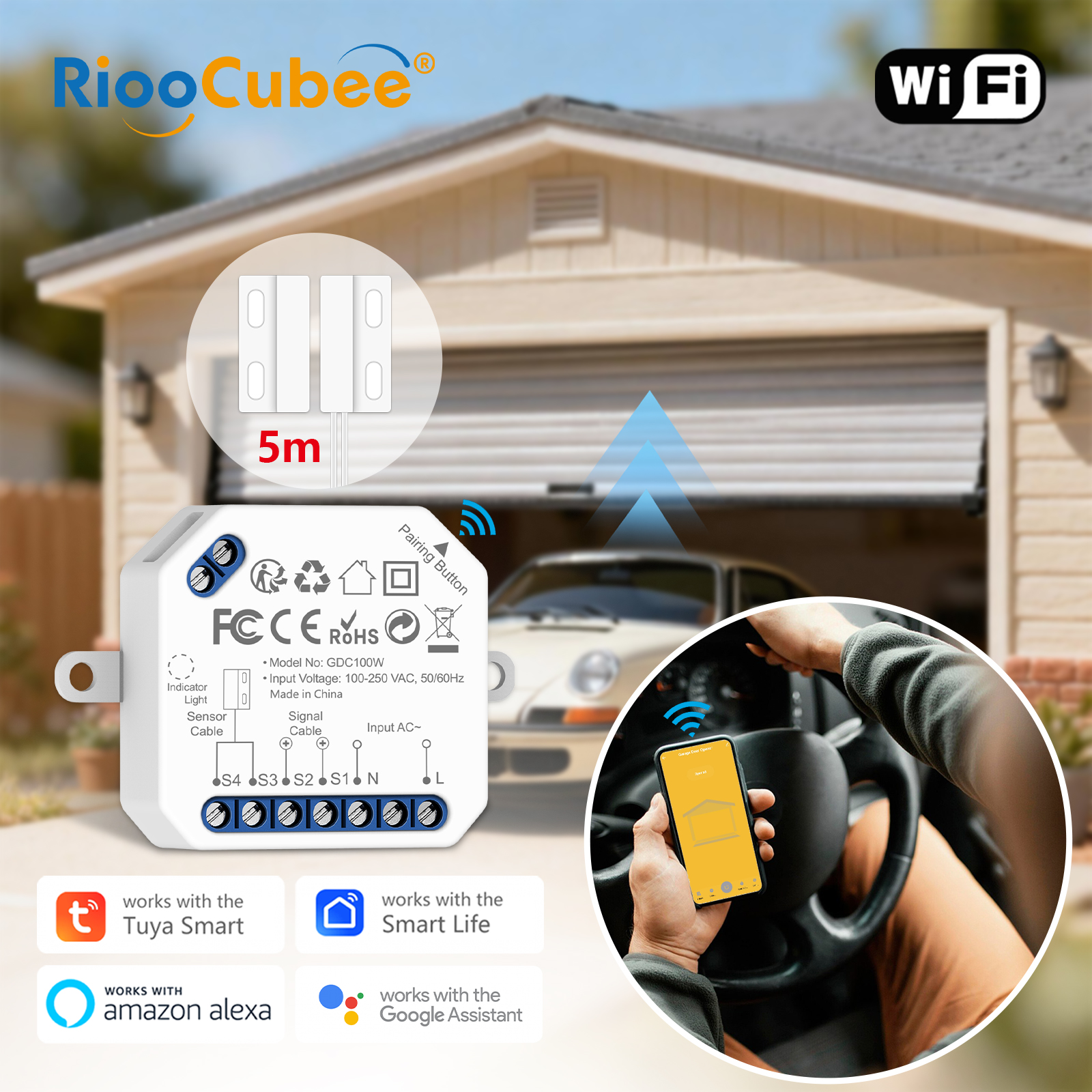 RiooCubee Tuya Smart Life Gara - Smart Garage Door Opener avaliação e preço