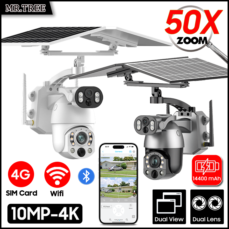 4K 50X Optical Zoom Dual Lens  - Smart Home Outdoor Camera avaliação e preço