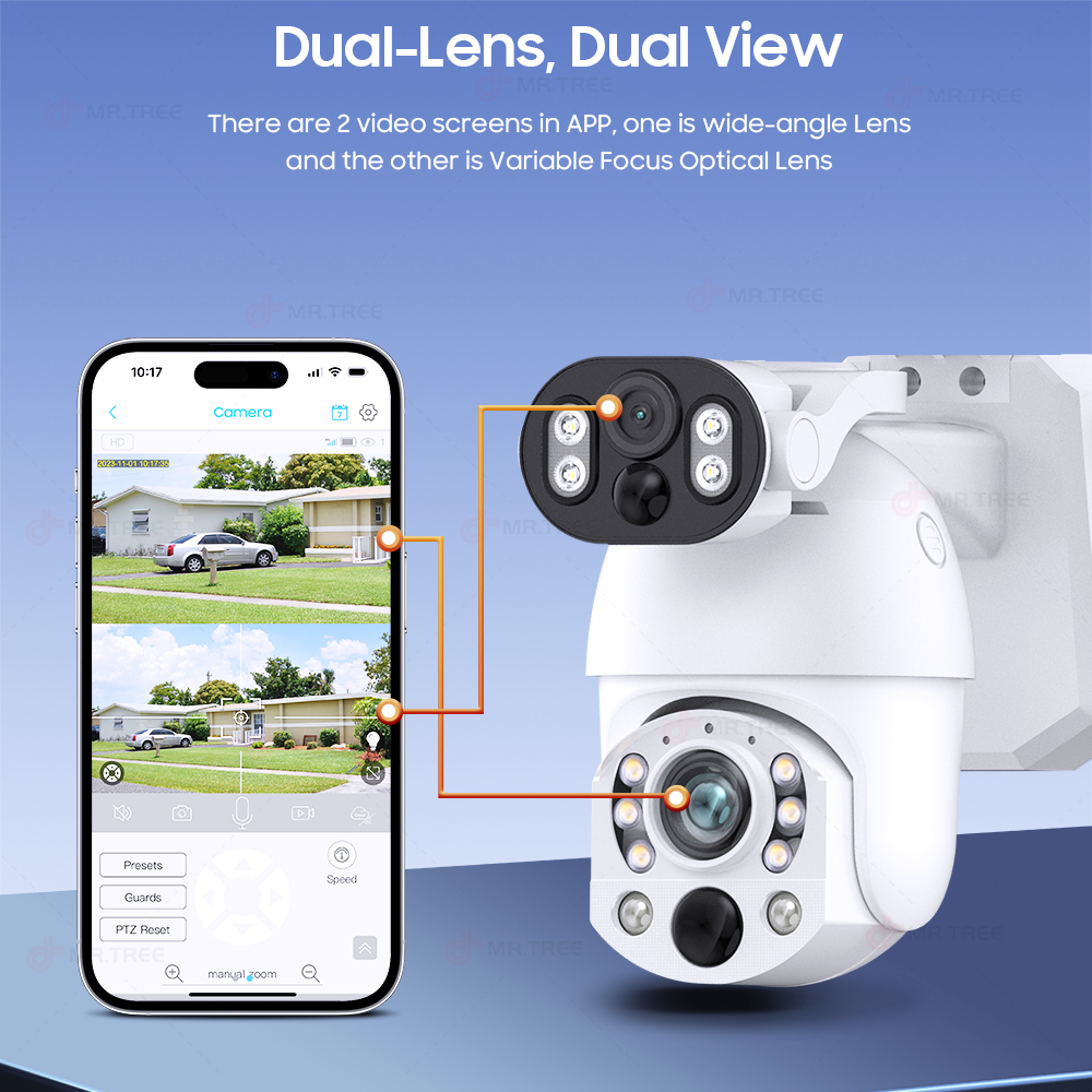 4K 50X Optical Zoom Dual Lens  - Smart Home Outdoor Camera avaliação e preço