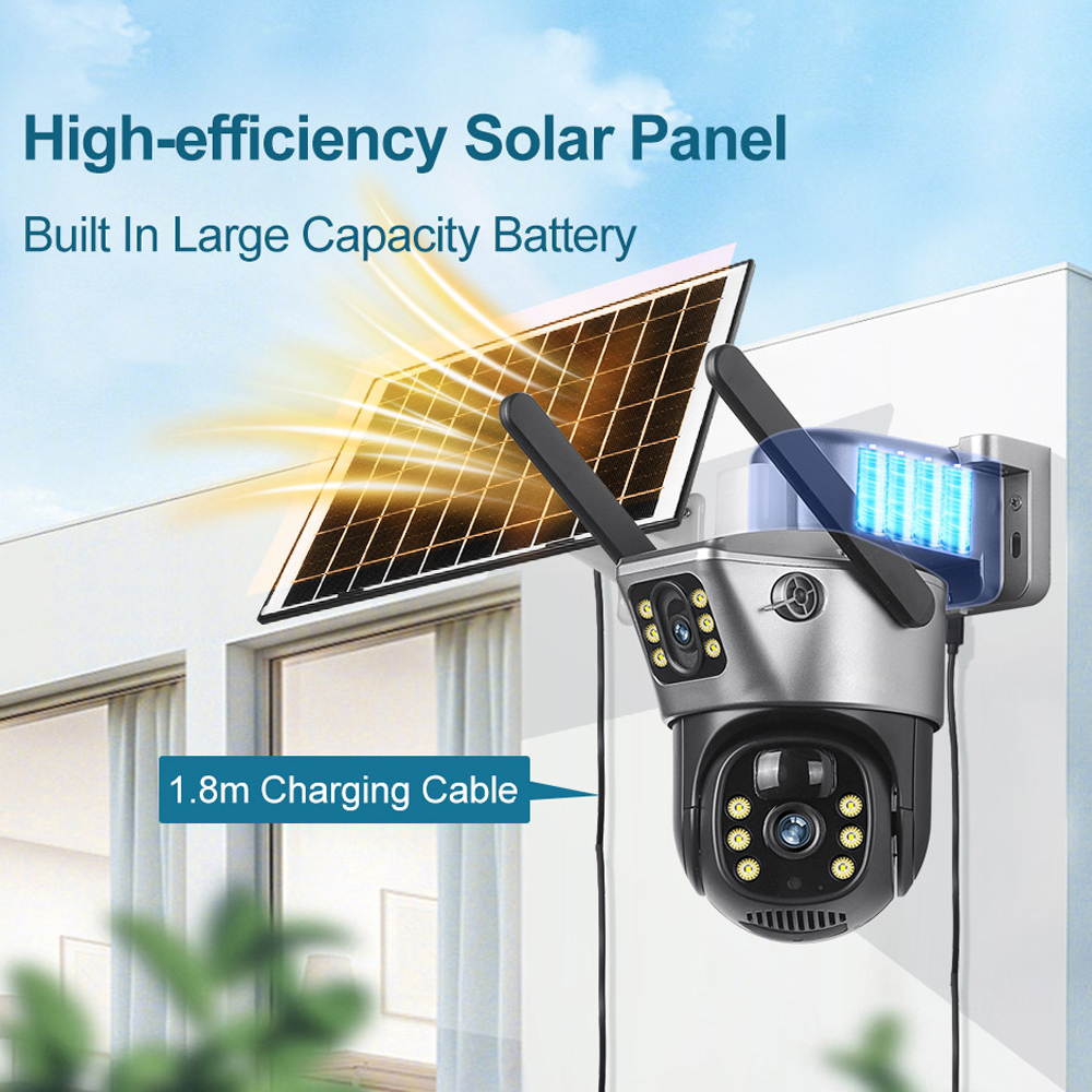 4G / WiFi Solar Camera Dual Le - Smart Home Outdoor Camera avaliação e preço
