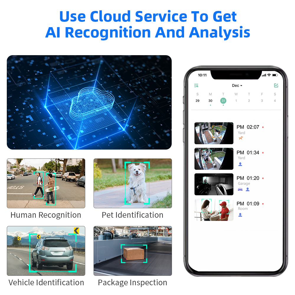 Hiseeu 3MP Cloud AI WiFi Video - Smart Home Outdoor Camera avaliação e preço