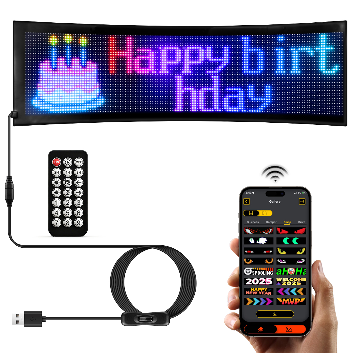 LED Car Sign Flexible LED Matr - Smart Bulb avaliação e preço