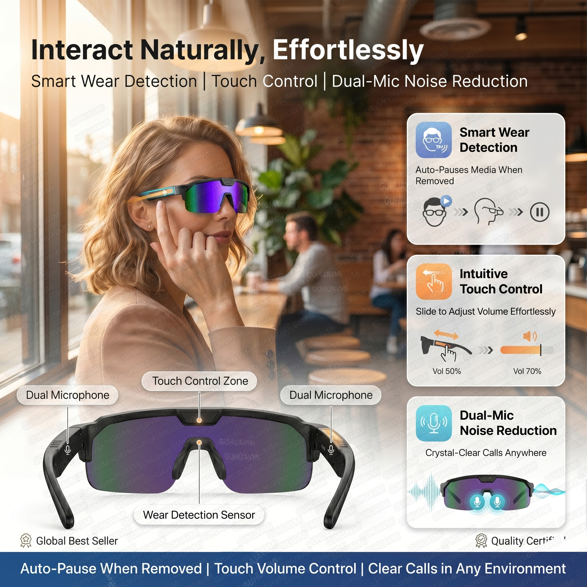 Smart Glasses with 4K HD Anti- - Smart Home Outdoor Camera avaliação e preço
