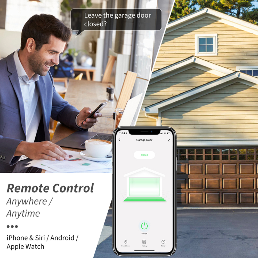 Tuya Garage Door Controller Sm - Smart Garage Door Opener avaliação e preço