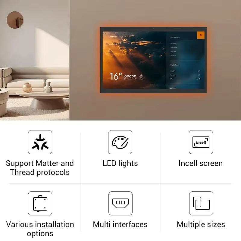 10.1 15.6 Inch Manual Android  - Smart Home Panel avaliação e preço